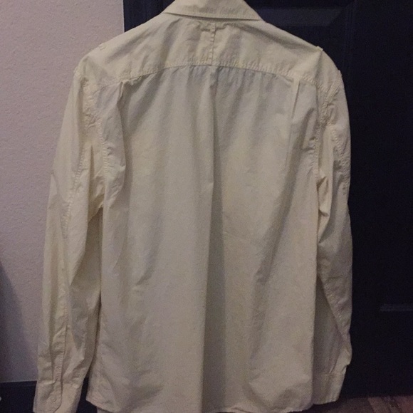 BR pale yellow men’s casual button up - Picture 6 of 6